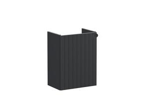 VitrA Root Groove 40cm 1 Door Wall Hung Slim Washbasin Unit (LH Hinge) - Matt Graphite
